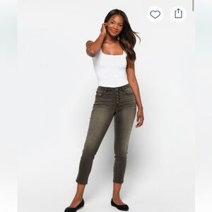 1822 Denim Khaki Ankle Jeans for Women